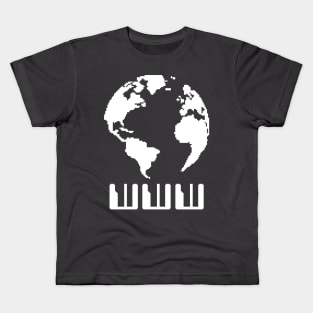 WWW design (pixel art) Kids T-Shirt